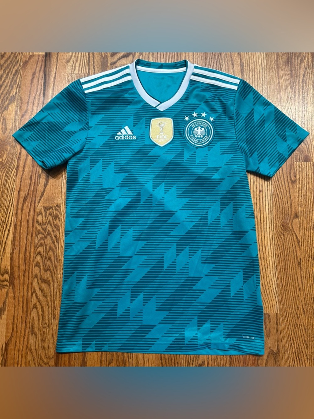 Germany National Team 2014 World Cup Champions Adidas Jersey Sz Small Blue